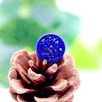 lapis lazuli hollow flower brand ancient dragon double-sided carved back cloud pendant bucket bead partition bead multi-treasure bracelet bead string diy