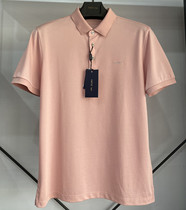 Rich Gentry Male Short Sleeve T-shirt 2022 Summer Soft Cotton Business Casual Turtlenecks Pink Middle-aged Polo Shirt Embroidered Blouse