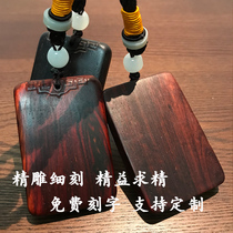 Little leaf sandal without acclaim pendant and smooth red wood cars decorated with 46 cards of black sandal