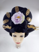 Ancient costume wig full headgear Imperial Concubine headdress performance reverse performance Tang Dynasty Tang Dynasty hair bun head cover