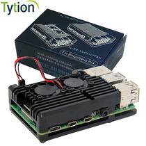 Raspberry Pi 4th generation new Raspberry Pi 4B metal case aluminum alloy chassis Aluminum dual fan cooling