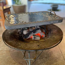 Old carbon firewood roast charcoal indoor oven cooking oven winter charcoal pot cast iron basin barbecue tea