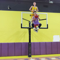 Buried outdoor blue ball rack Household standard adult lifting basketball rack Solid ground square tube outdoor basketball rack