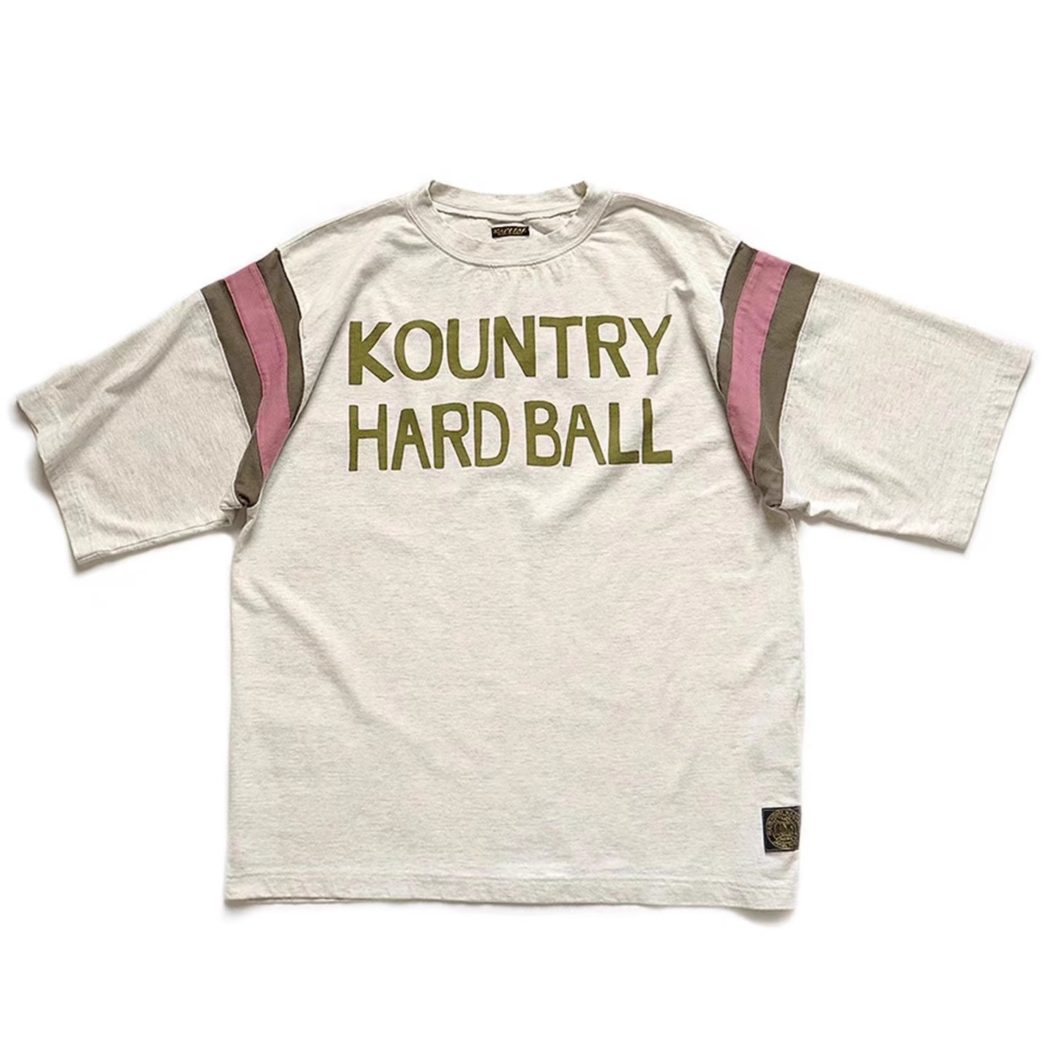 美品 KAPITAL 平田和宏 スマイル刺繍 五分袖ワイドTシャツ グリーン 美品 KAPITAL 平田和宏 スマイル刺繍 五分袖ワイドTシャツ