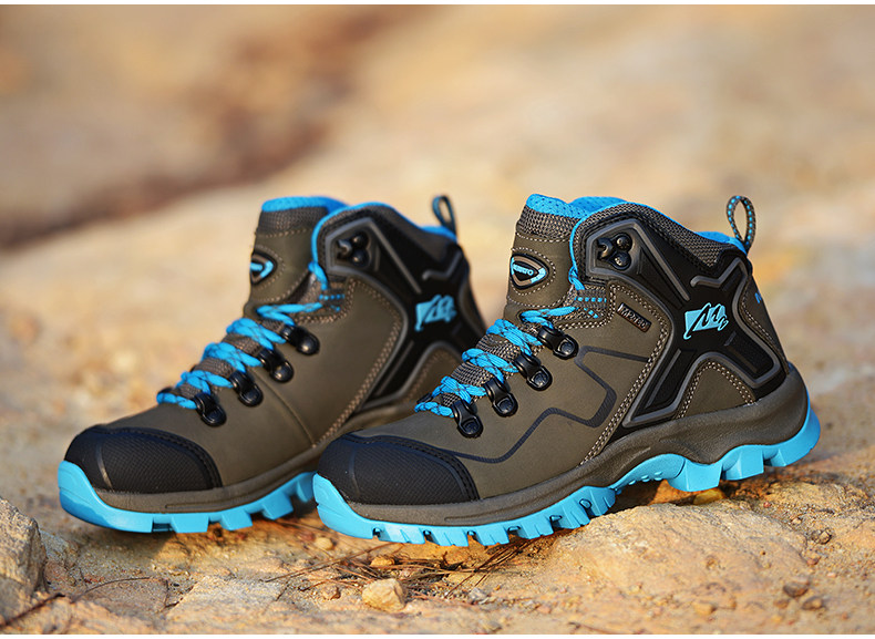 迈途冬季女士高帮防滑耐磨 户外鞋 户外女鞋 头层牛皮户外登山鞋