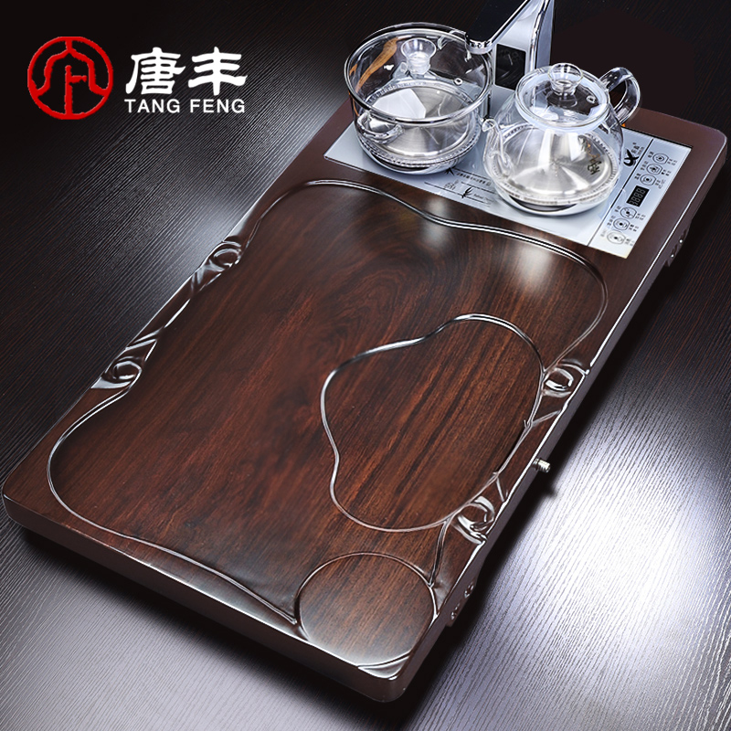 Wood tea tray, big tang sorts of suits for the home office ebony tea machine remote control electric heating furnace up kung fu tea