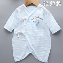 Newborn jumpsuit summer models 0-3 months newborn baby climbing clothes baby ha clothes cotton butterfly clothing ultra-thin