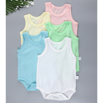 Baby vest triangle ha cotton mesh jumpsuit thin men and women baby pajamas Jersey summer climbing suit