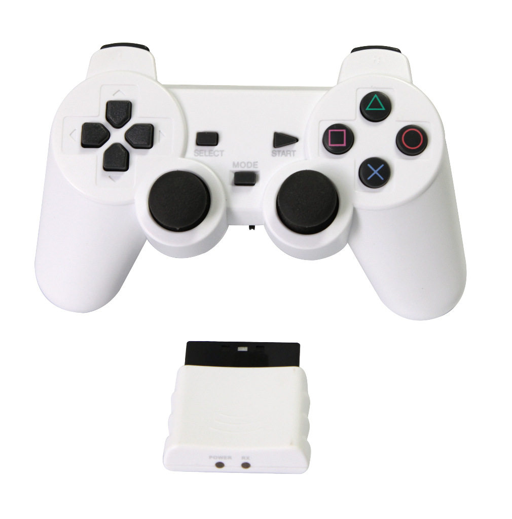 全新ps2无线手柄pstwo双震动手柄带接收器8米距离ps2专用型