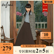 National tide series Eveli early autumn new jacket small suit womens top loose plaid suit jacket women