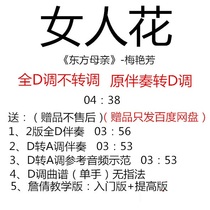 Female flower guzheng pop song Full D tone non-transposition accompaniment custom pick-up spectrum adaptation shift shift