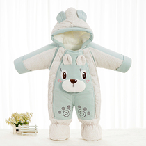 Baby winter jumpsuit baby thickened warm outer clothes ha clothes cotton clothes newborn clothes