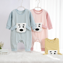 Baby jumpsuit Spring and autumn summer clothes newborn cotton clothes 0-3-6-12 months male and female babies out