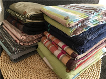 Micro-time ~ foreign trade pure cotton bed Three sets of quilt cover pillowcase color weave washed cotton quilt cover 200 * 230cm