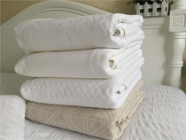 Foreign trade thickened cotton three-layer jacquard sheets summer cotton jacquard coarse cloth mat 240*260 single Pat pillow