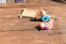 Wooden cartoon bird whistle undercover