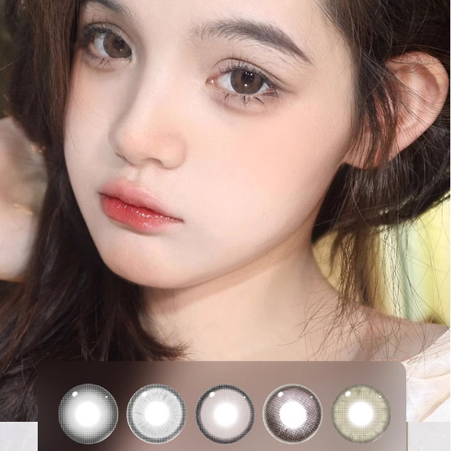 momo雾反光美瞳蓝色半年抛14.