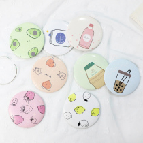 Korean cartoon cute small mirror portable travel makeup mirror ladies pocket mini portable mirror hand mirror
