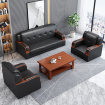 Boss Office Guest House Guest Single Sofa Solid Wood Gapi Reception Room 1 1 3 Sofa Tea Table Combination Brief Modern