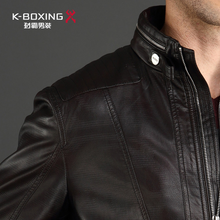 K-boxing/劲霸短版茄克 秋装立领长袖夹克jacket正品|FKDX3813