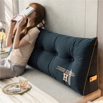 Simple bedside cushion soft bag tatami long strip pillow sofa large backrest double bedroom bed by triangle large pillow