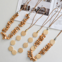 Tianhe lace new light luxury wood curtains with crystal beads hanging ball tied window dress belt decorative accessories