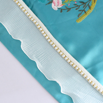 Tianhe lace new curtain double pearl lotus leaf embroidered vertical clothes decorated diy sofa flow Su accessory