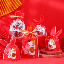 New Year Spring Festival Corset pocket Snowflake crisp bag Drawstring bag Milk jujube nougat fruit cookie ziplock bag