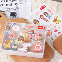 ins Wind cute hand-painted cartoon stickers baking handmade dessert packaging creative decorative stickers sealing stickers