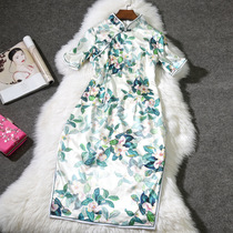 Silk cheongsam 2021 spring and summer new womens modified version of retro Chinese style young mulberry silk dress