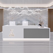 New office paint bar front desk education training center reception counter cash register customization