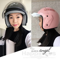 Motorcycle helmet female cute cartoon MOPED helmet Four seasons helmet half helmet male riding adult