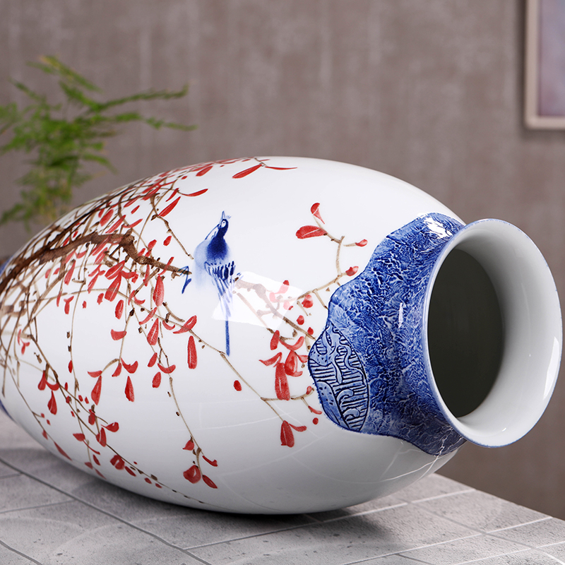 Jingdezhen ceramic hand - made vases furnishing articles household act the role ofing is tasted flower decoration in the sitting room TV cabinet decoration 50 high