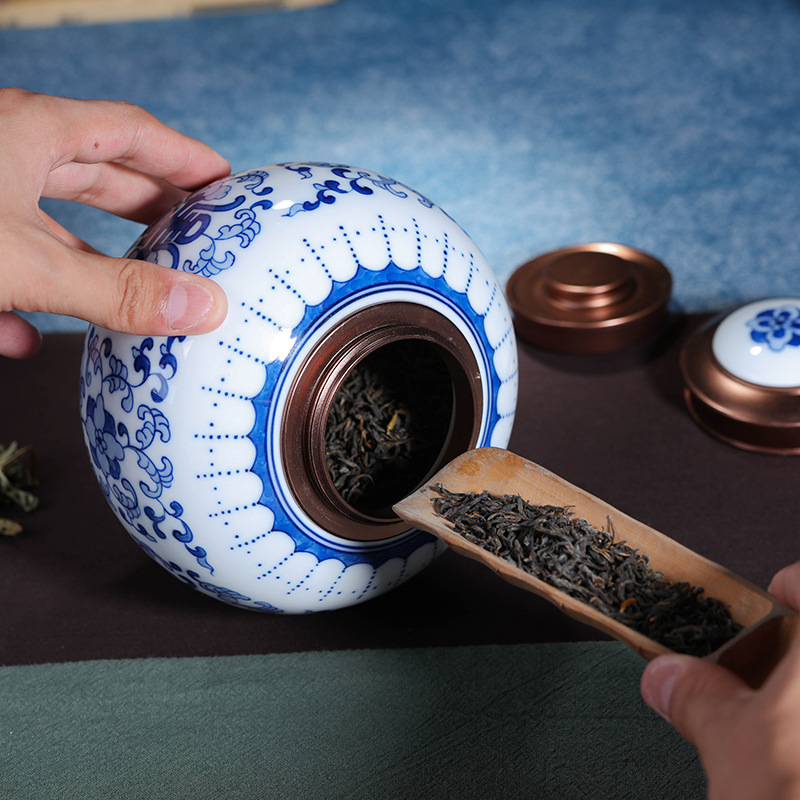 Jingdezhen hand made blue and white porcelain tea pot pu 'er wake receives manual cylinder seal tea to wake receives POTS