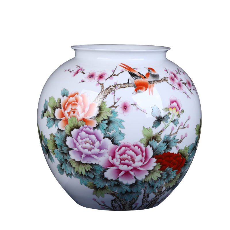 Jingdezhen ceramic big vase furnishing articles hand - made master vase decoration home sitting room decorate a room TV ark