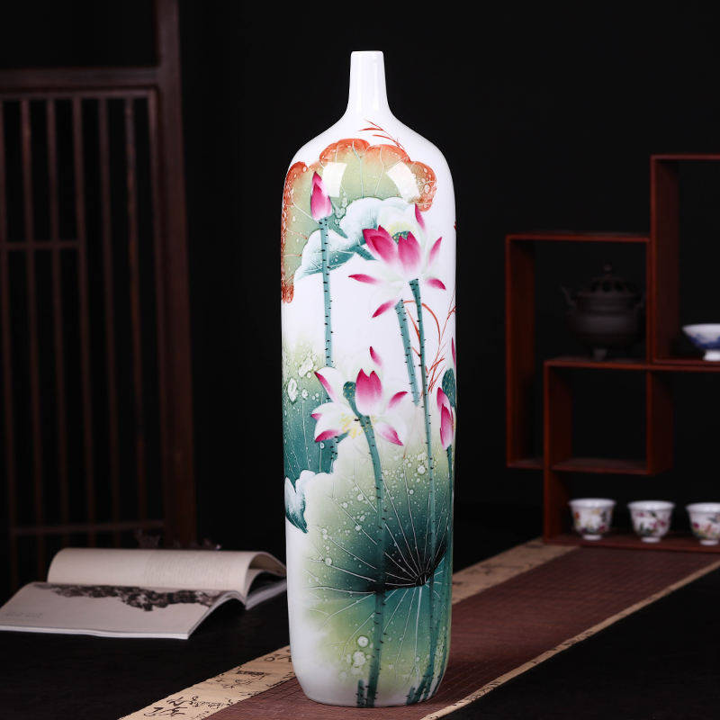 Jingdezhen classical large Chinese vase furnishing articles furnishing articles living room 80 cm tall vases, ceramic decoration