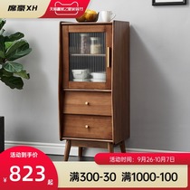 Xi Hao sideboard solid wood cabinet kitchen cabinet modern simple wine cabinet multifunctional cupboard living room against wall household