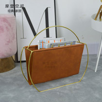 Storage shelf Handheld magazine shelf Nordic minimalist book shelves INS online Red Magazine Shelf File racks