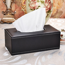 Leather tissue box Paper storage box Coffee table Living room car Home home simple creative cute Nordic custom