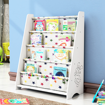 Baby bookshelf children bookcase kindergarten book rack children home simple picture book holder cartoon toy storage rack