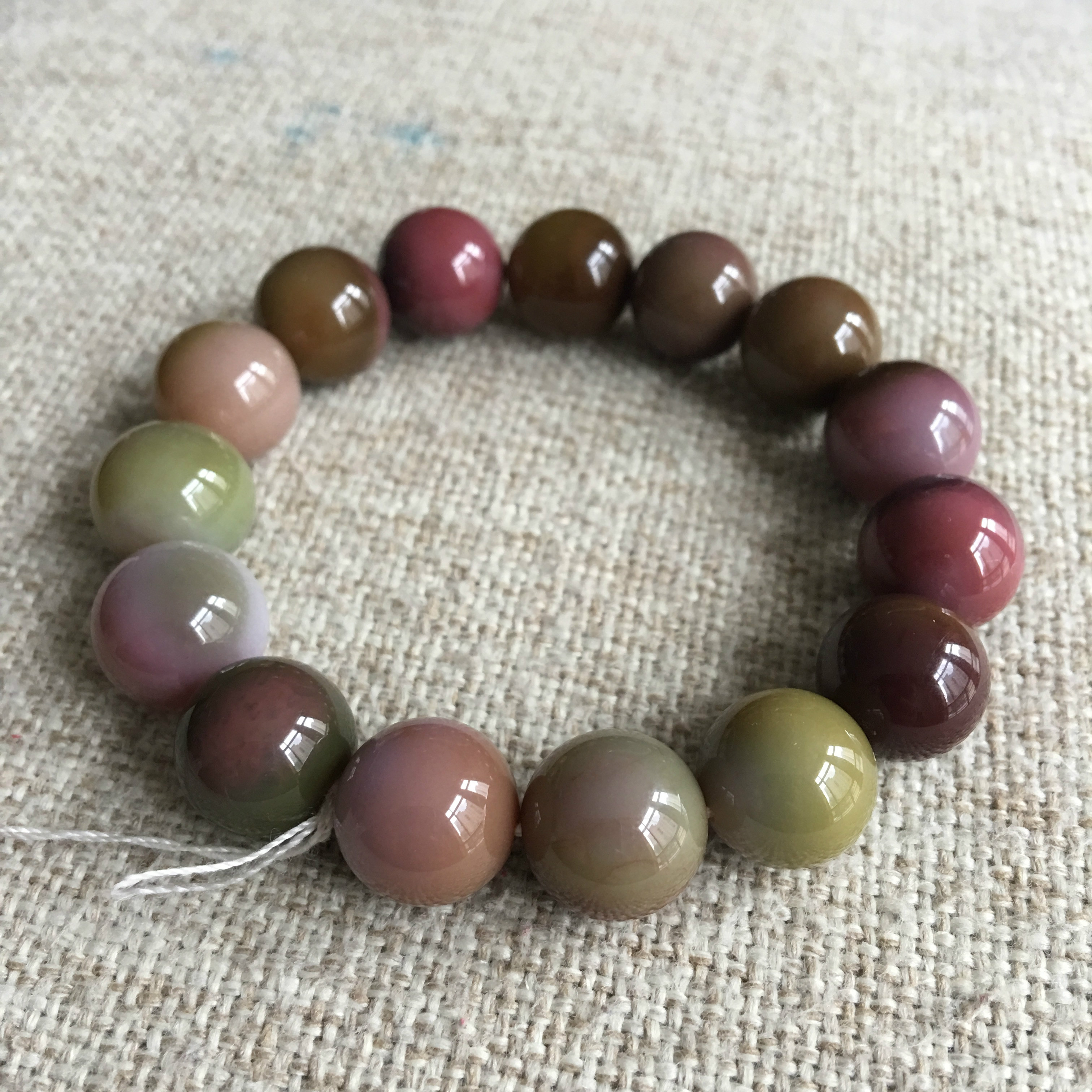 盐源玛瑙手串精品盐源玛瑙俏色手串盐源手串天然七彩盐源手串手链