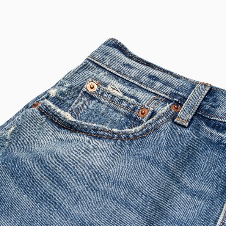 Levi’s/李维斯春夏季女士蓝色水洗牛仔短裙17765-0000