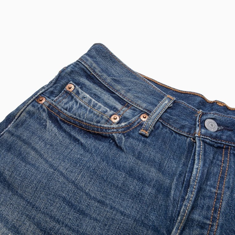Levi's李维斯501系列女士蓝色做旧水洗牛仔短裤32317-0001