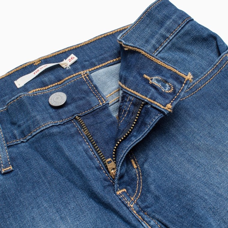 Levi's李维斯700系列女士712修身蓝色水洗牛仔裤19561-0005