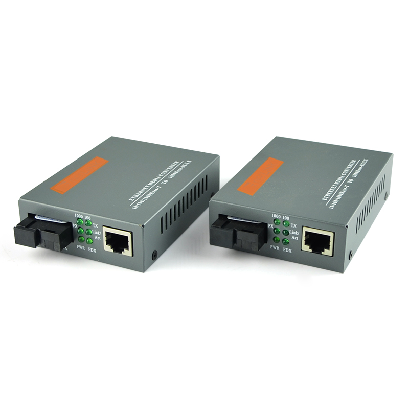 one pair of single mode single fiber htb-gs-03 photoelectric converter of haohanxin gigabit optical fiber transceiver