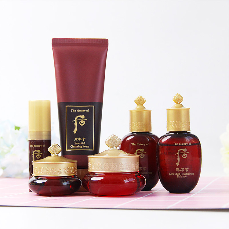 666的津率享中样6件套洁面水乳精华面霜眼霜全齐了保湿抗氧天后