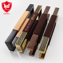 Stainless steel handle log door handle rose gold glass door handle Chinese big handle push pull wooden door handle