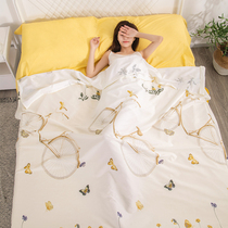 100% all-cotton travel sleeping bag for business trip hotel with sepal bed linen single double travel theorist twill twill
