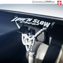 TUTU TUTU CAR stickers LOWN SLOW FRONT TRIM stickers HELLAFLUSH FRONT GLASS modification DECALS