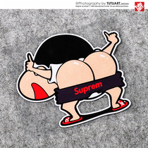 TUTU map car sticker Sup small new hip vertical middle finger fun sticker scratch novice cartoon waterproof reflective sticker